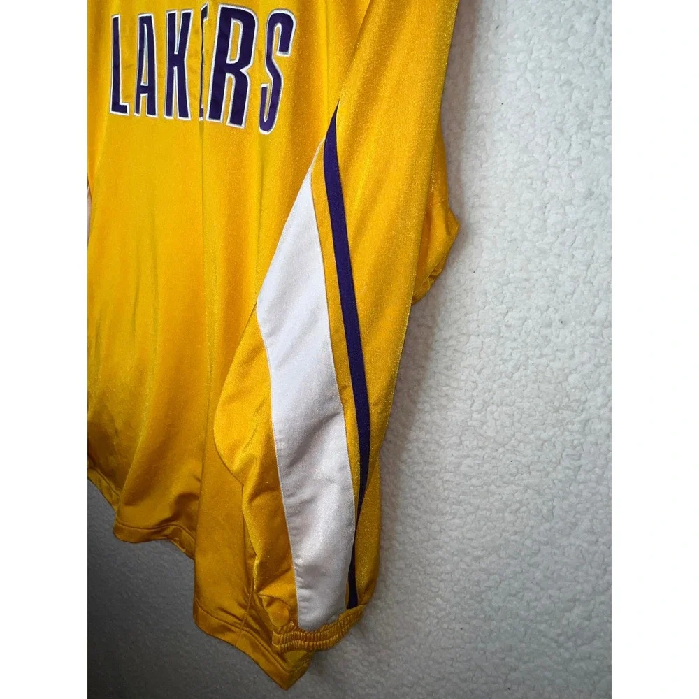 Nike Team NBA Los Angeles Lakers Warm Up‎ Jacket Yellow Purple XL Shooting Shirt
